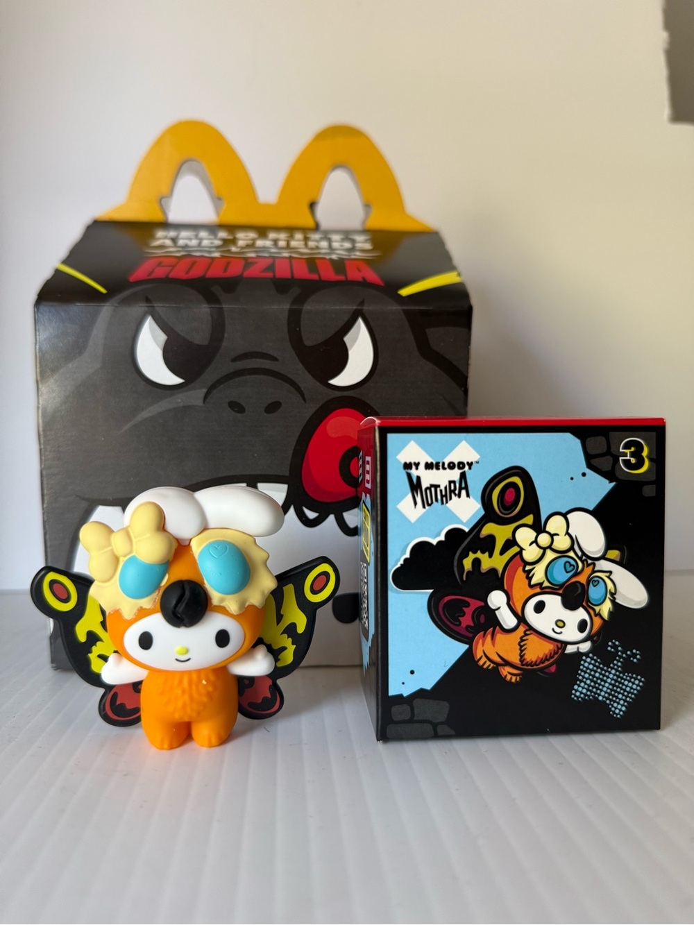 McDonald’s Hello Kitty x Godzilla Mothra My Melody Toy NEW – Original Box